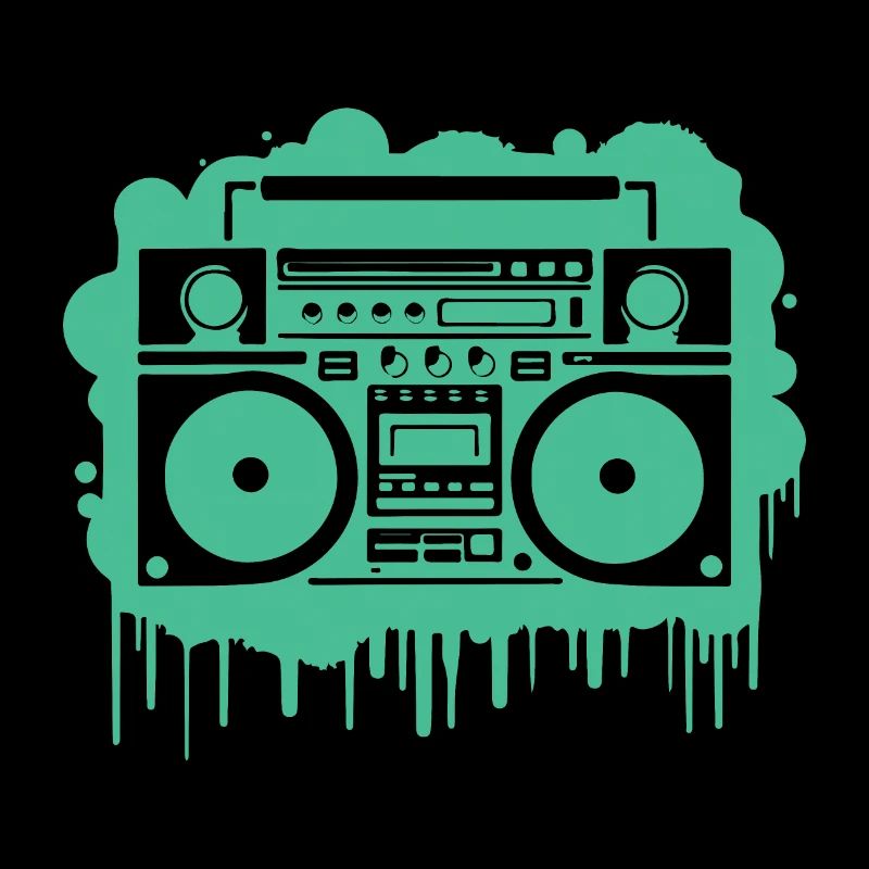 Boom Box cyan (transparent)