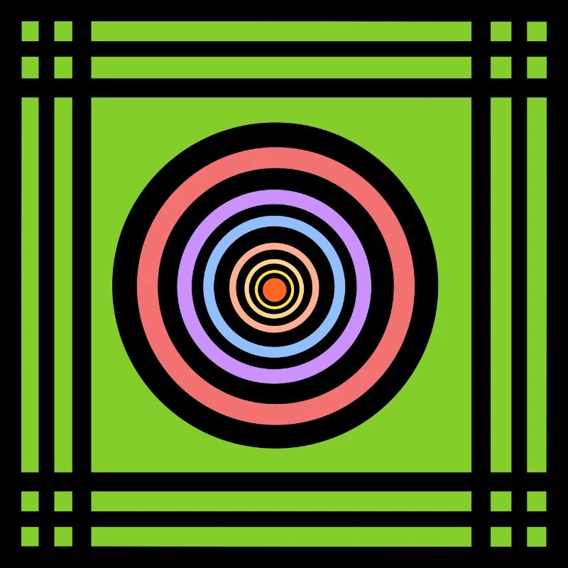 Jeu géométrique de couleurs dans la couleur