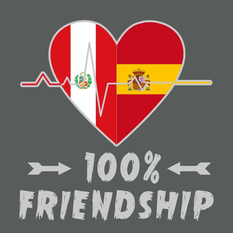 Peru und Spanien 100% Freundschaft
