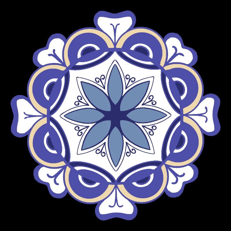 oriental pattern morocco blue tones