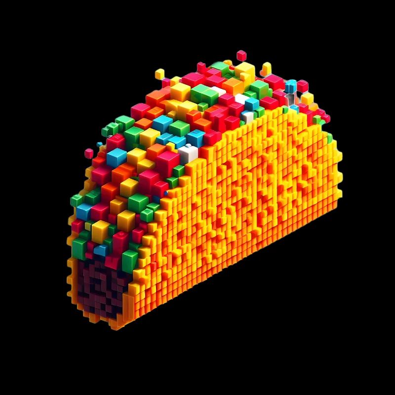 Taco aus bunten Plastiksteinen