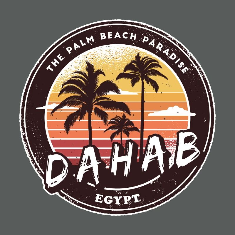 Dahab Egypt Vintage Palm Trees Design