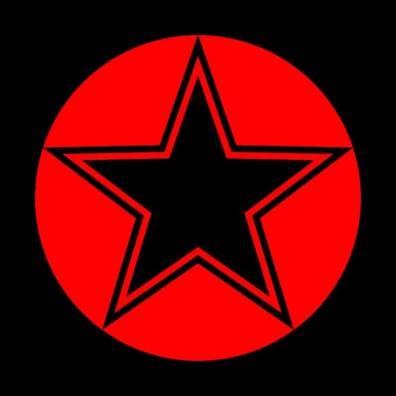 Transparent star with red border