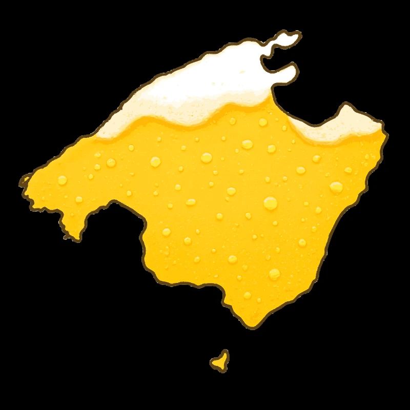 Map of Mallorca as beer