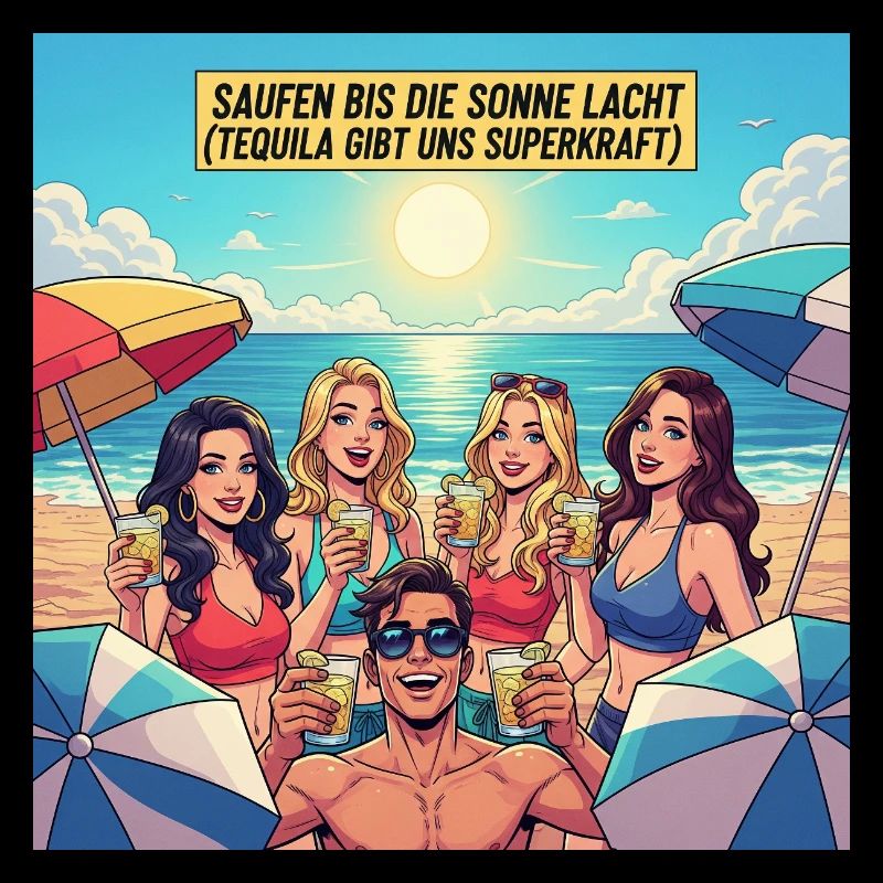 Drinking until the sun laughs