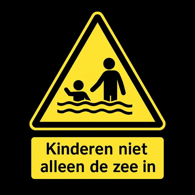 Sicherheitssignal Kinder und Meer