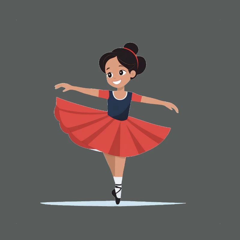 Danseuse en tutu coloré et élégant