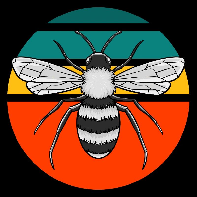 Retro Bee Conservation Gardener Vintage Graphic