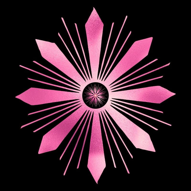Dazzling radial pink star