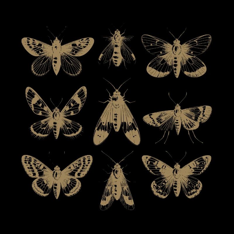 Vintage Moth Kollektion Illustration