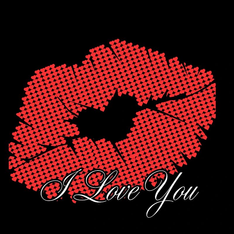 Heart in romantic points I love you