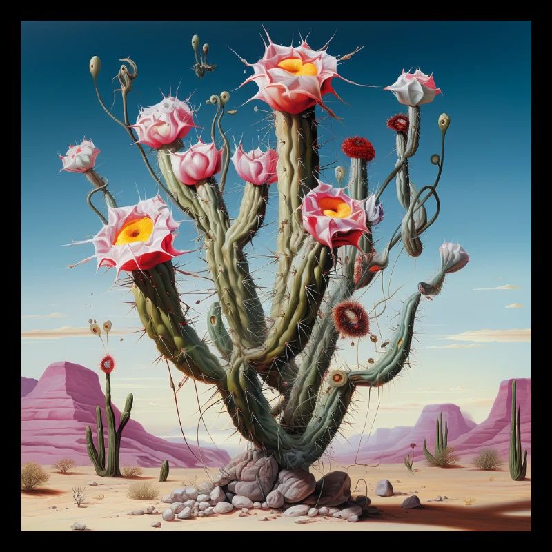 Jonc de fleur de cactus du désert