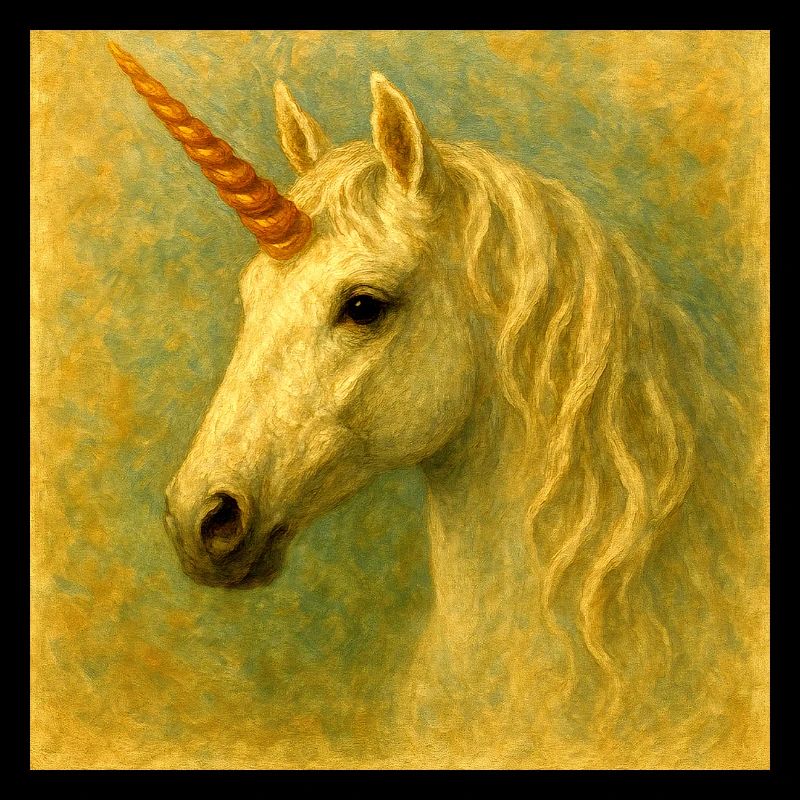 Portrait de licorne peint à chaud