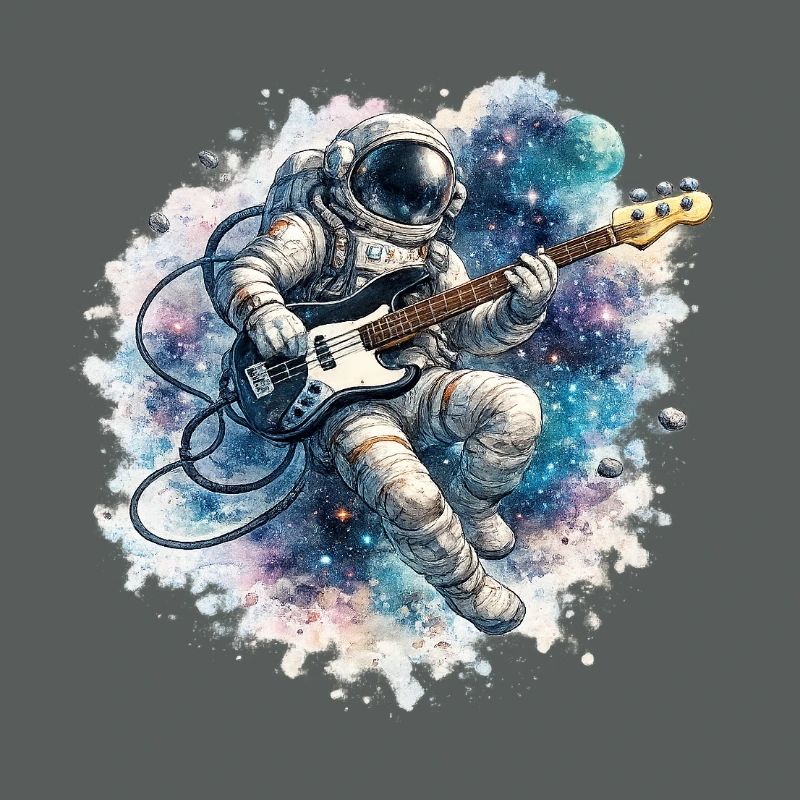 Astronaute spatial avec basse