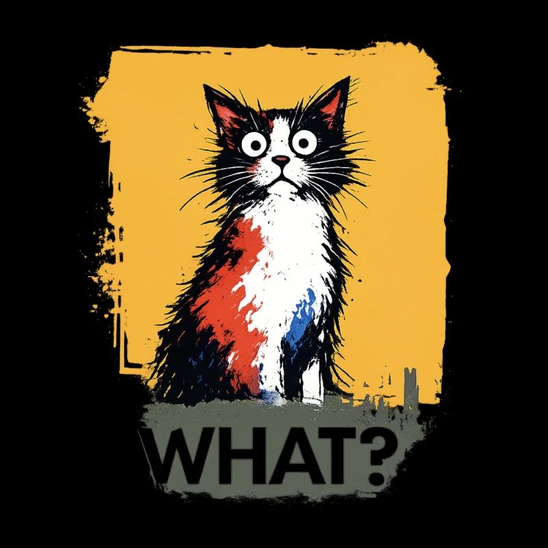 Bunte Katzenkunst mit WHAT