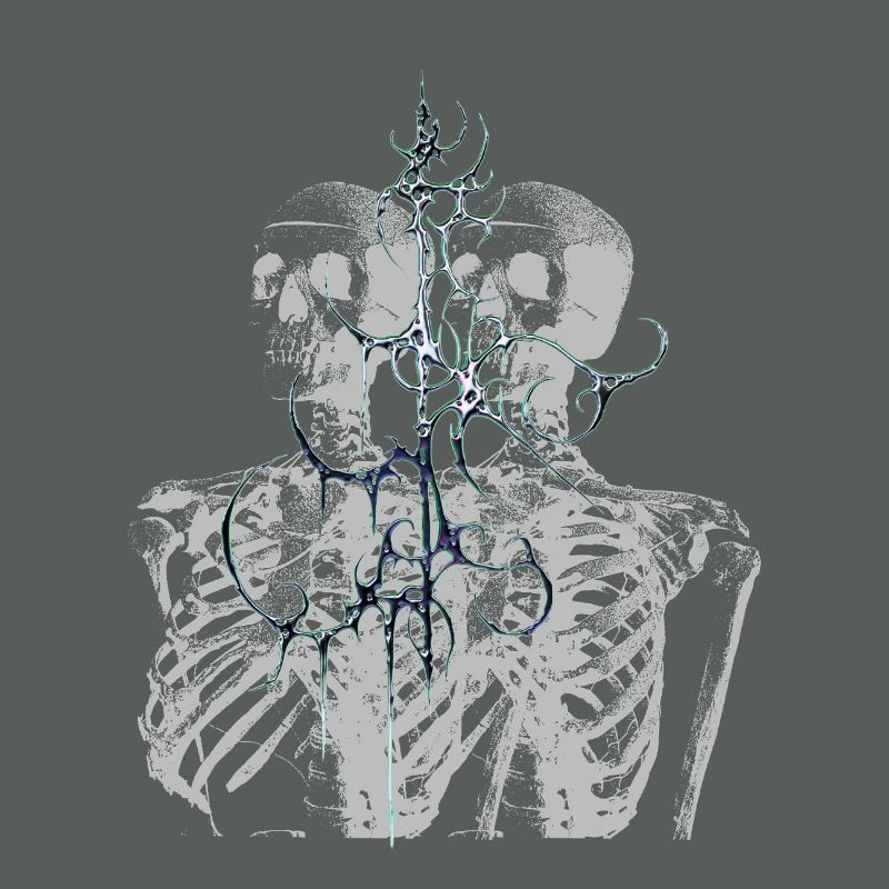Conception esthétique de glitch skeleton melt