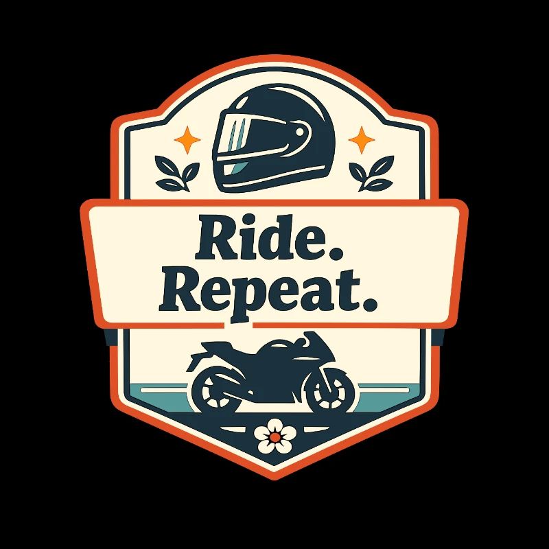 À cheval. Répétez. Déclaration sur la moto