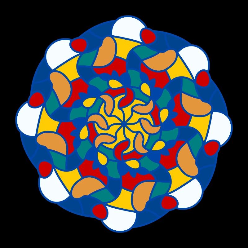 Mandala éclatant kaleidoscope