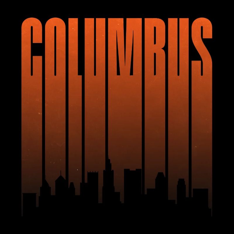 Columbus Skyline Sunset Gradient