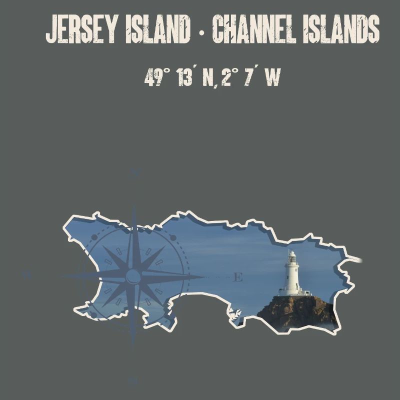 Jersey Island Map Lighthouse Coordinate