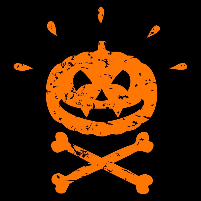 Effrayant Jolly Roger Citrouille Halloween orange