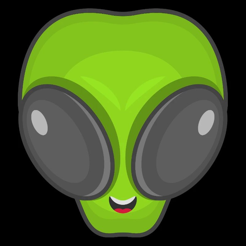 Grüner Alien Kopf