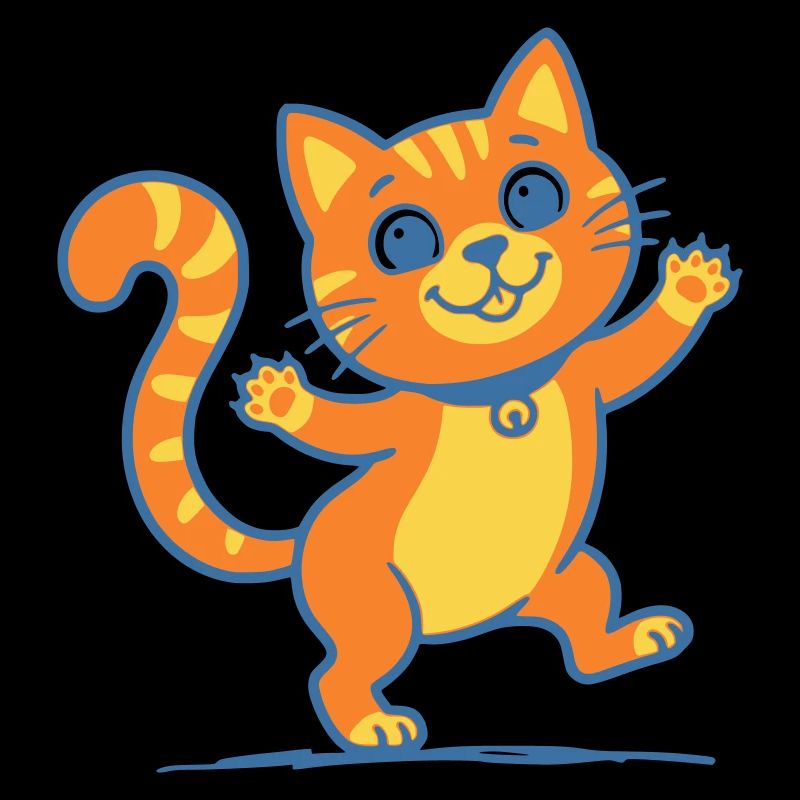 Lächelnde Orange Katze