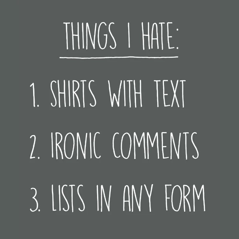 Things I hate