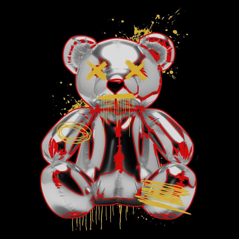 Graffiti Teddy Punk Art Design