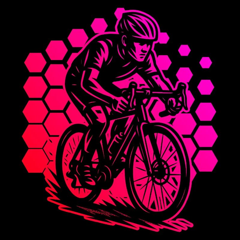 Motif minimaliste du vélo de route