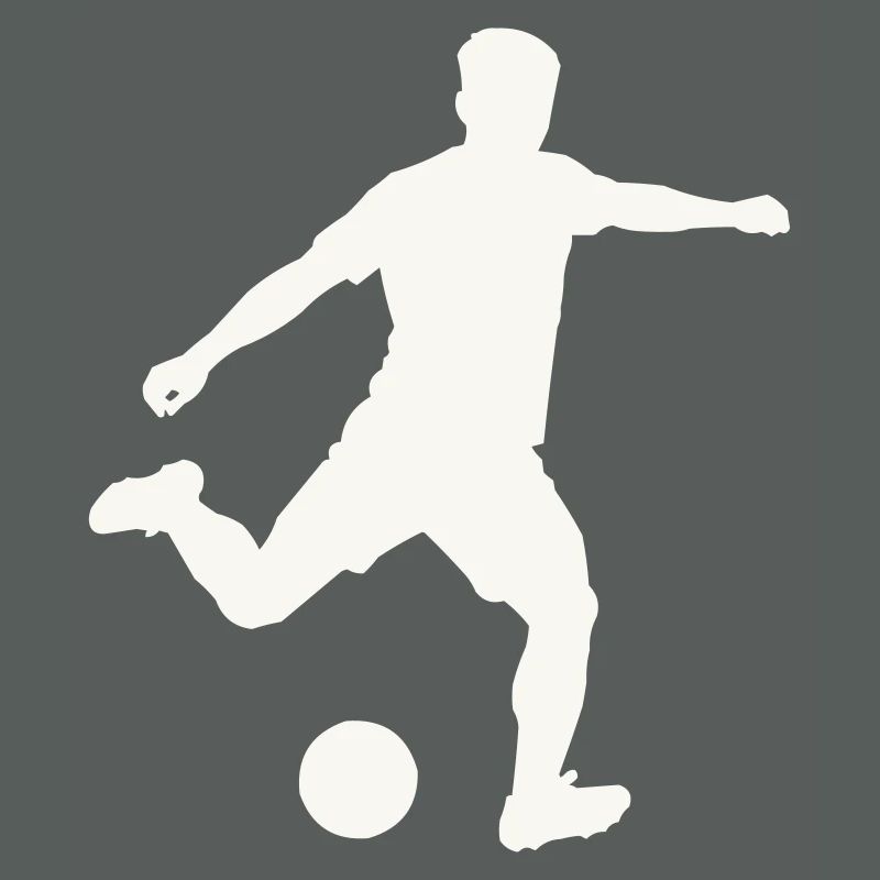 Kicker-Silhouette in Bewegung