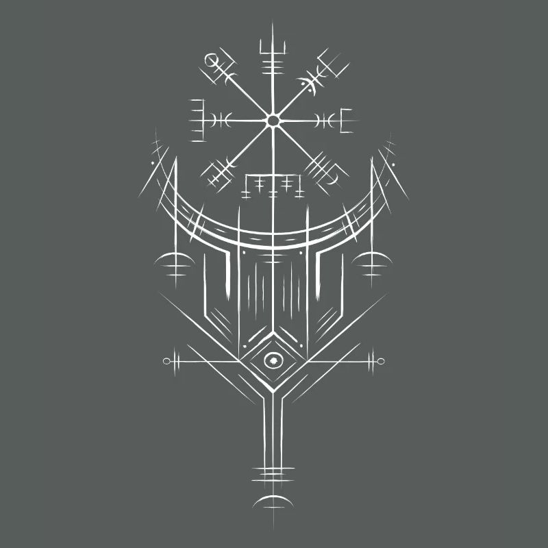 Vegvisir Runes Compass - Germanic Celts Vikings