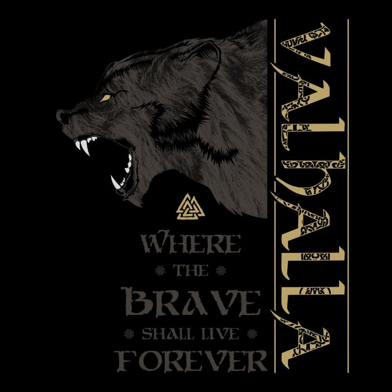 Valhalla Viking Bear Grizzly Bear Wotan Knots