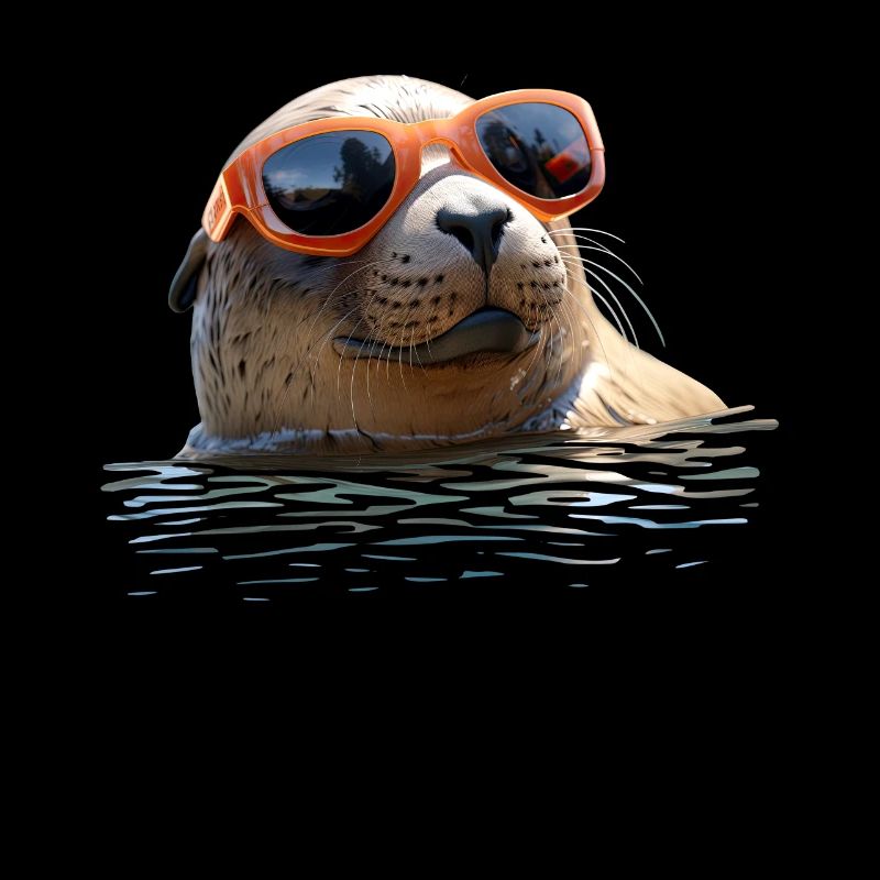 Phoque avec lunettes de soleil Phoque Morse Phoques mignons