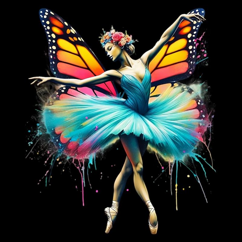 Ballerine avec des ailes de papillon papillons tutu