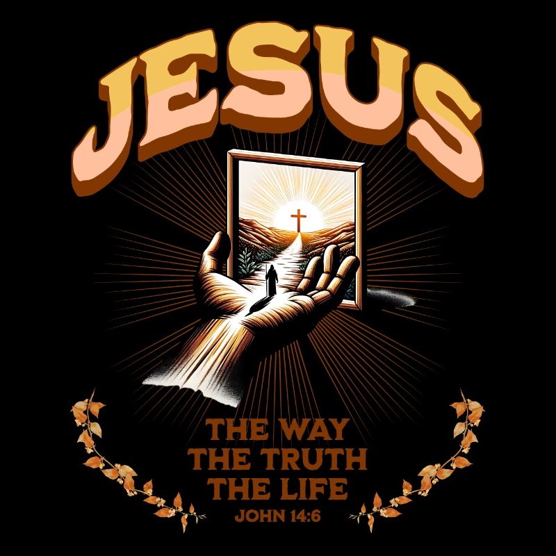 Jesus light symbol on hand-held mirror