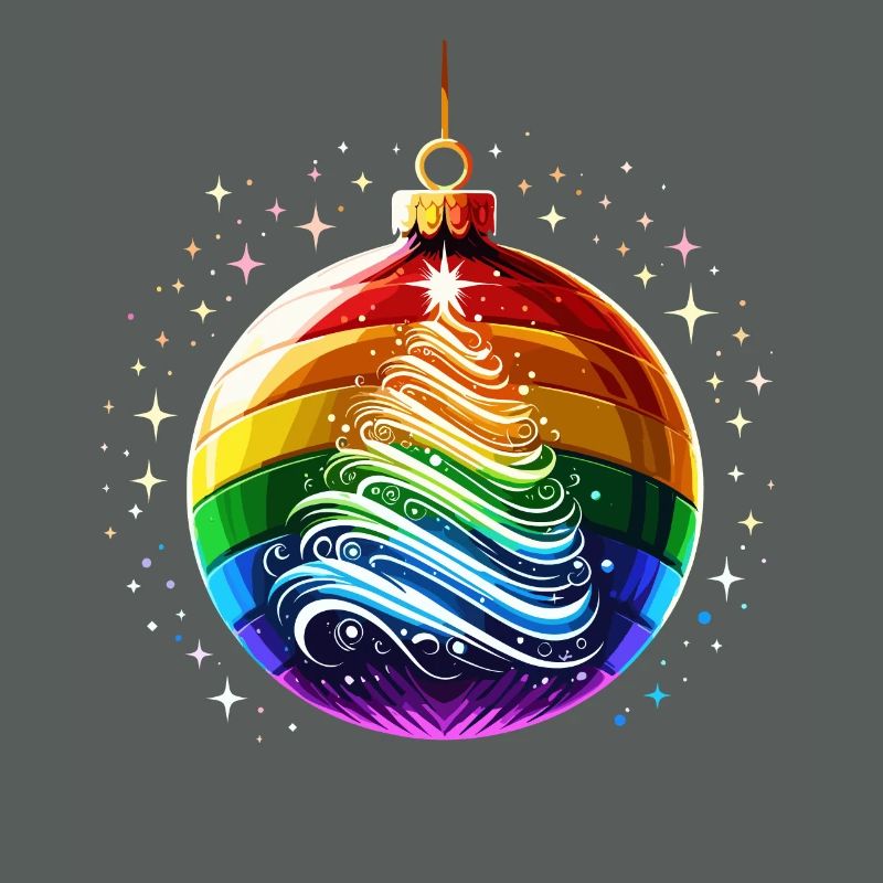 Regenbogen Weihnachtskugel