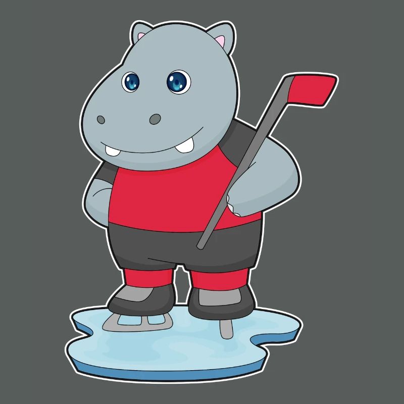 Nilpferd Eishockey Eishockeyschläger