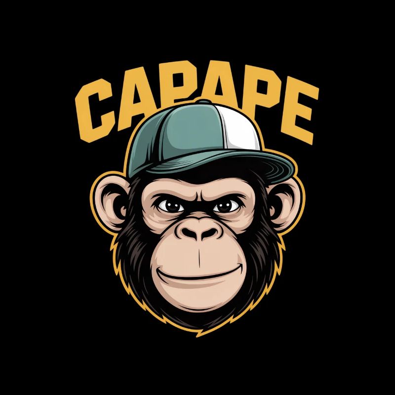 Capape Affe Mit Basecap Urban Streetstyle