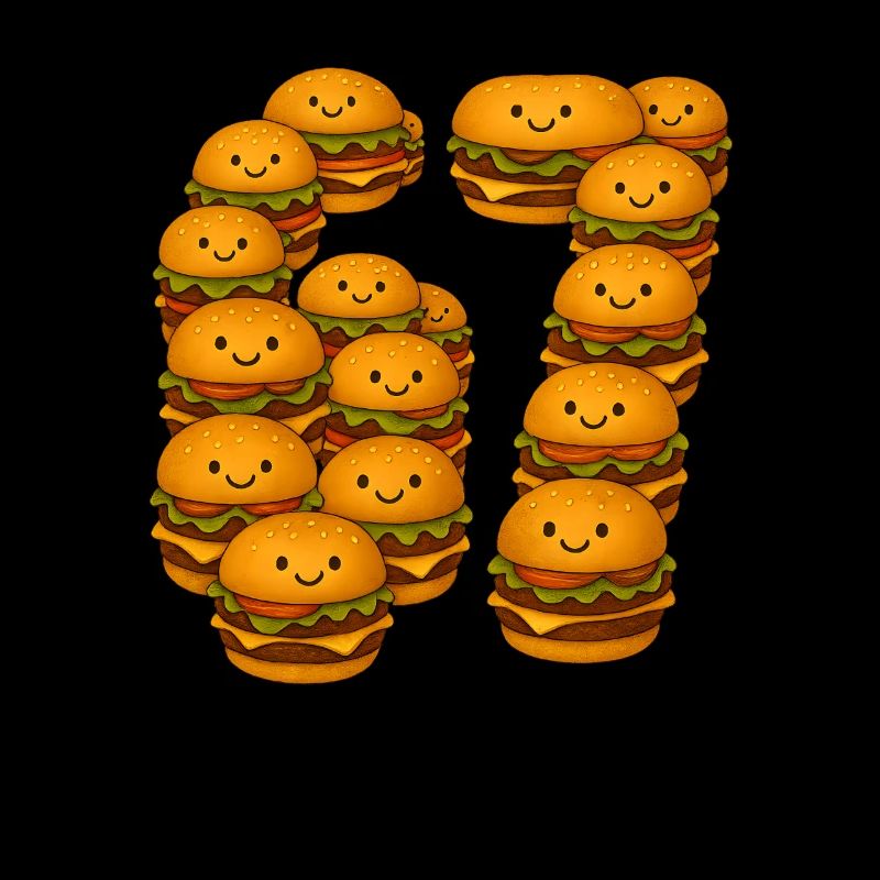 Lustiges 67 Meme mit Burger