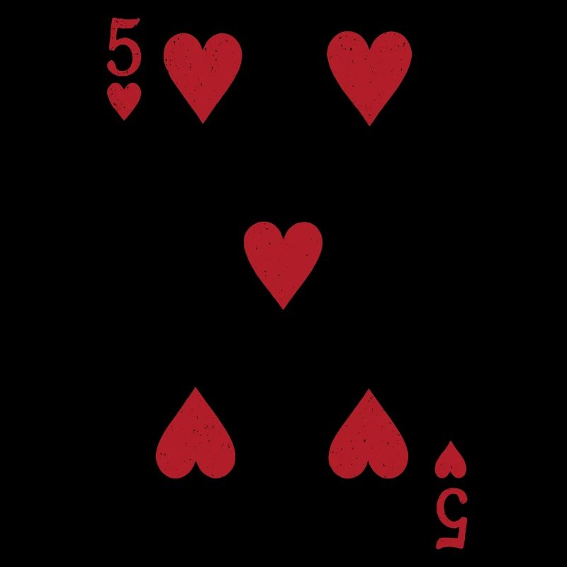 Five Hearts Double Head Card Rome Poker