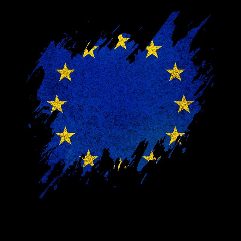 Flagge Europas, gerissen Stil