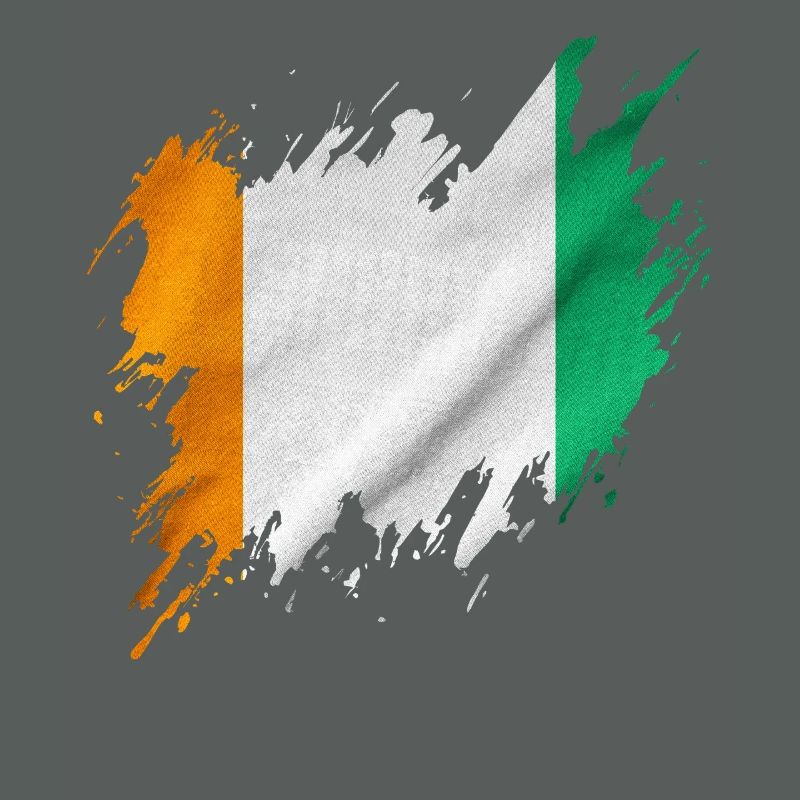 Drapeau de la Côte d’Ivoire dans un style déchiré