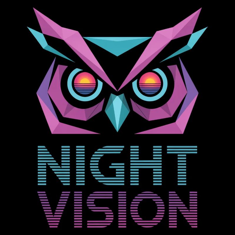 Night Vision Eule Retro Cyberpunk