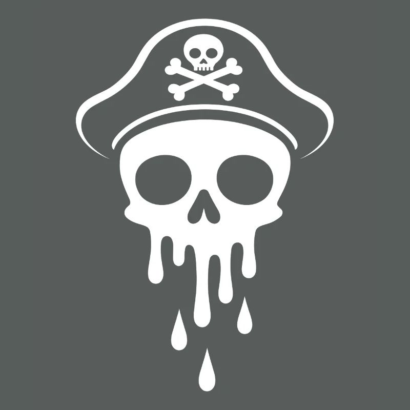 Melting Captain Skull Skull Captain Hat