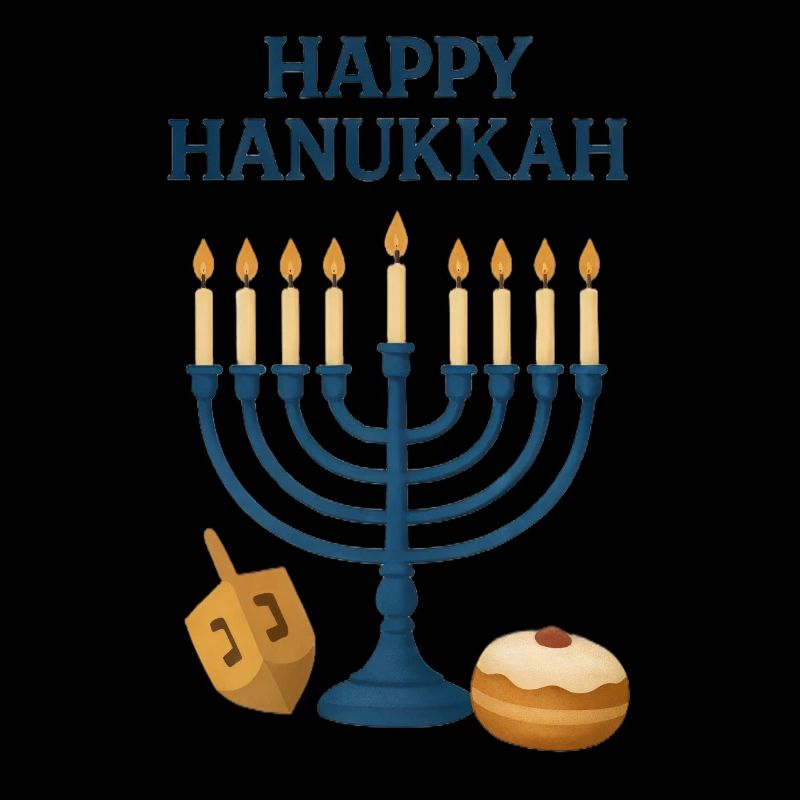 Joyeuse Lumière festive de la Menorah de Hanoucca