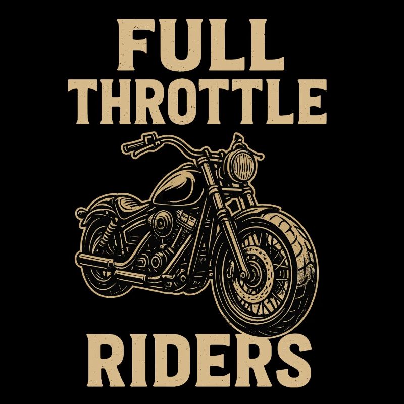 Full Throttle Riders, Biker Motorrad Motiv