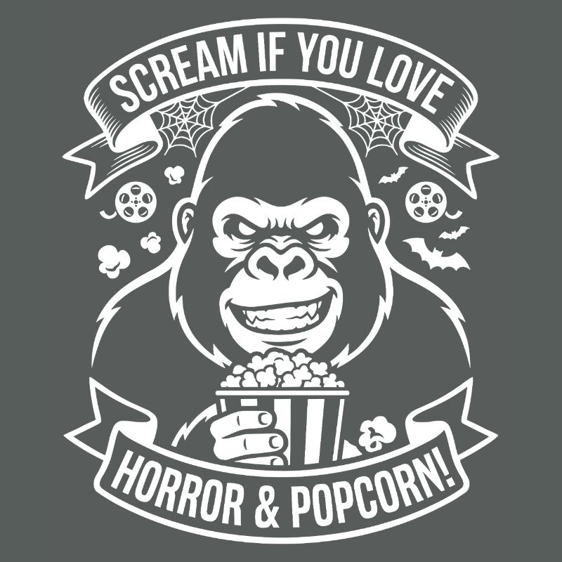Schrei Gorilla Popcorn Design
