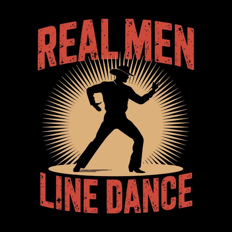 Real Men Line Dance Cowboy Western Line Dance pour