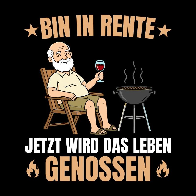 Rente Grillen Leben Genießen Rentner